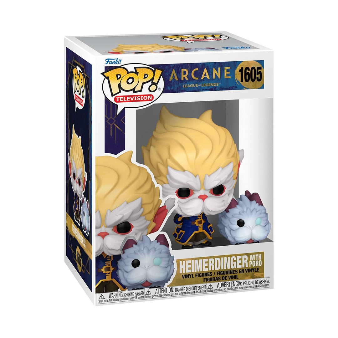 Funko Pop! TV: Arcane LOL– Heimerdinger mit Poro - Arcane: League of Legends - Vinyl-Sammelfigur - G