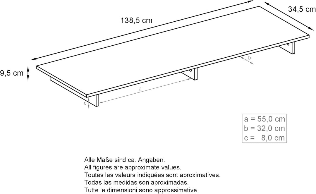 Vladon TV-Aufsatz Game, Made in Germany, Aufsatz für TV-Boards zur Erhöhung, Weiss matt/Avola-Anthra