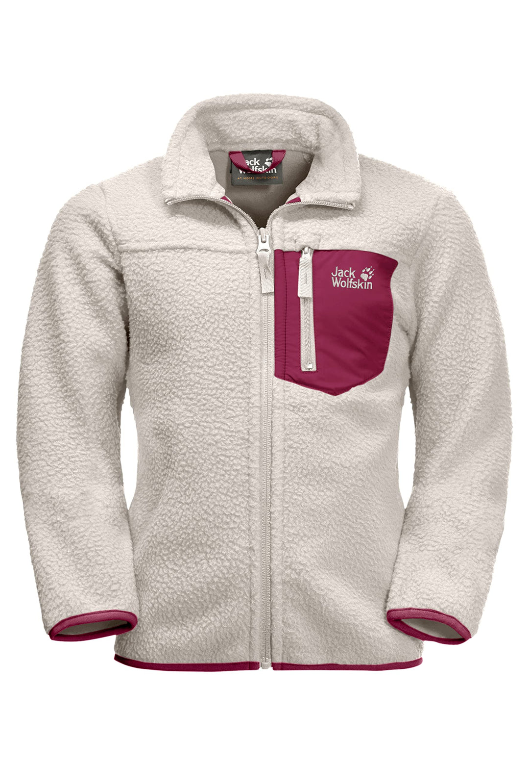 Jack Wolfskin Unisex Kinder Ice Curl Jacket K Fleece-Jacke 104 Winter Pearl, 104 Winter Pearl
