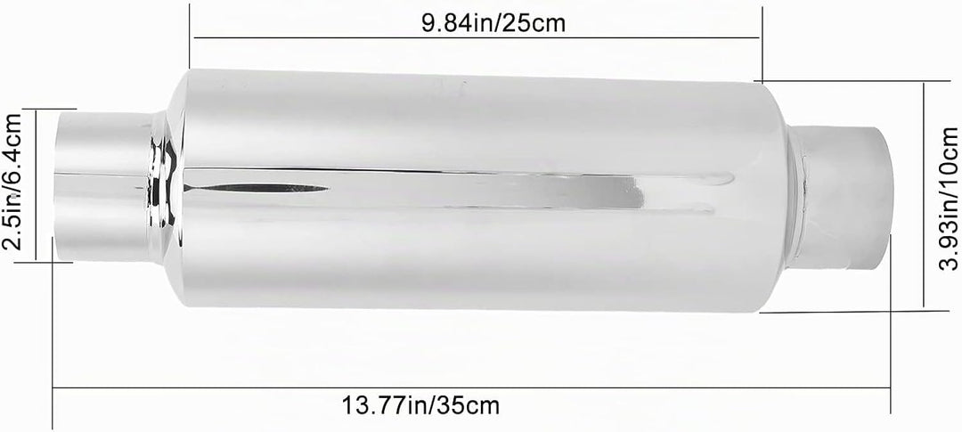 Universal Auto Auspuff Schalldämpfer Auspuff 2,5 Zoll Straight Through Edelstahl Schalldämpfer Baumw