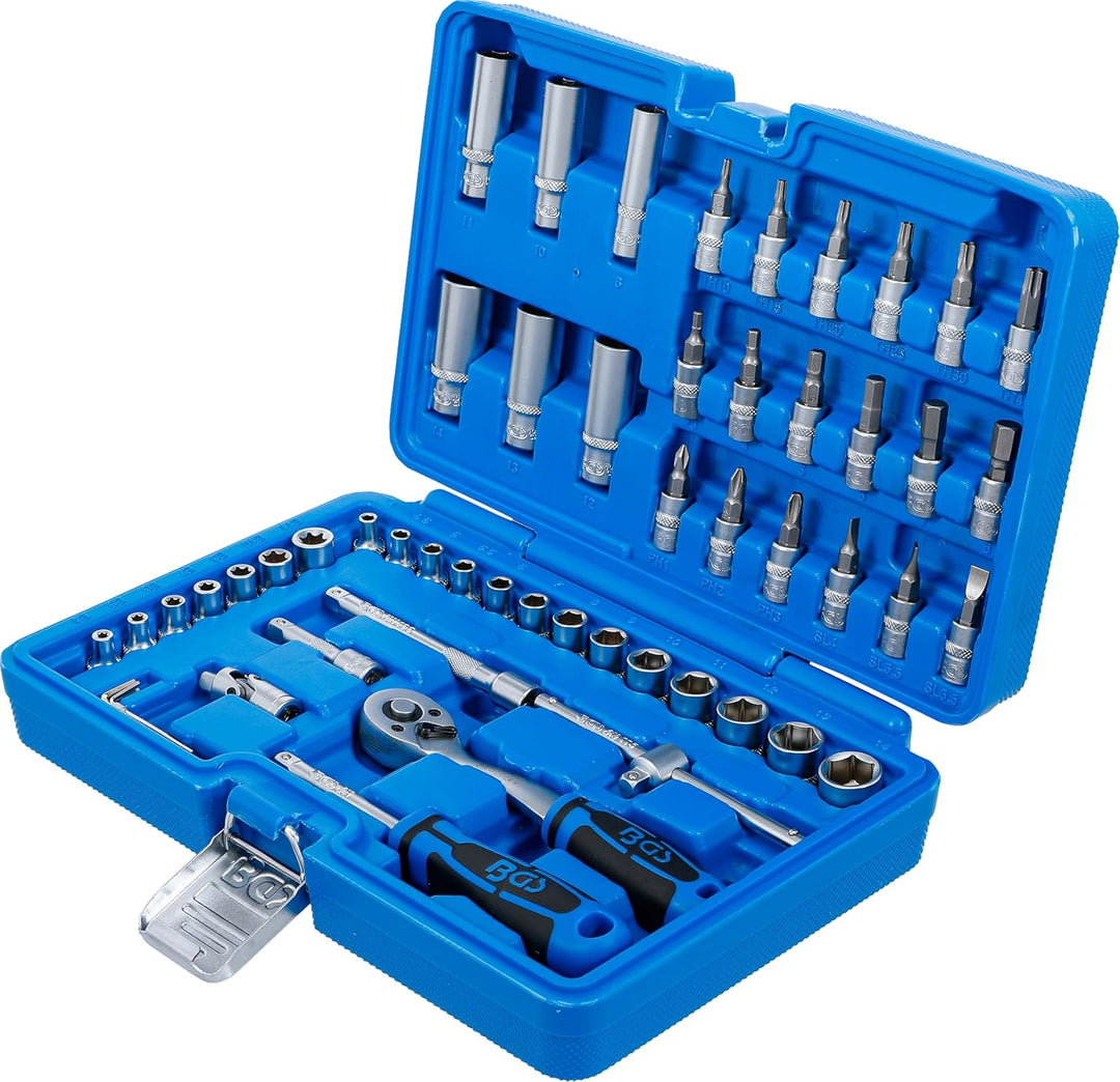BGS 2147 | Steckschlüssel-Satz | 53-tlg. | Antrieb 6,3 mm (1/4") | inkl. Kunststoff-Koffer