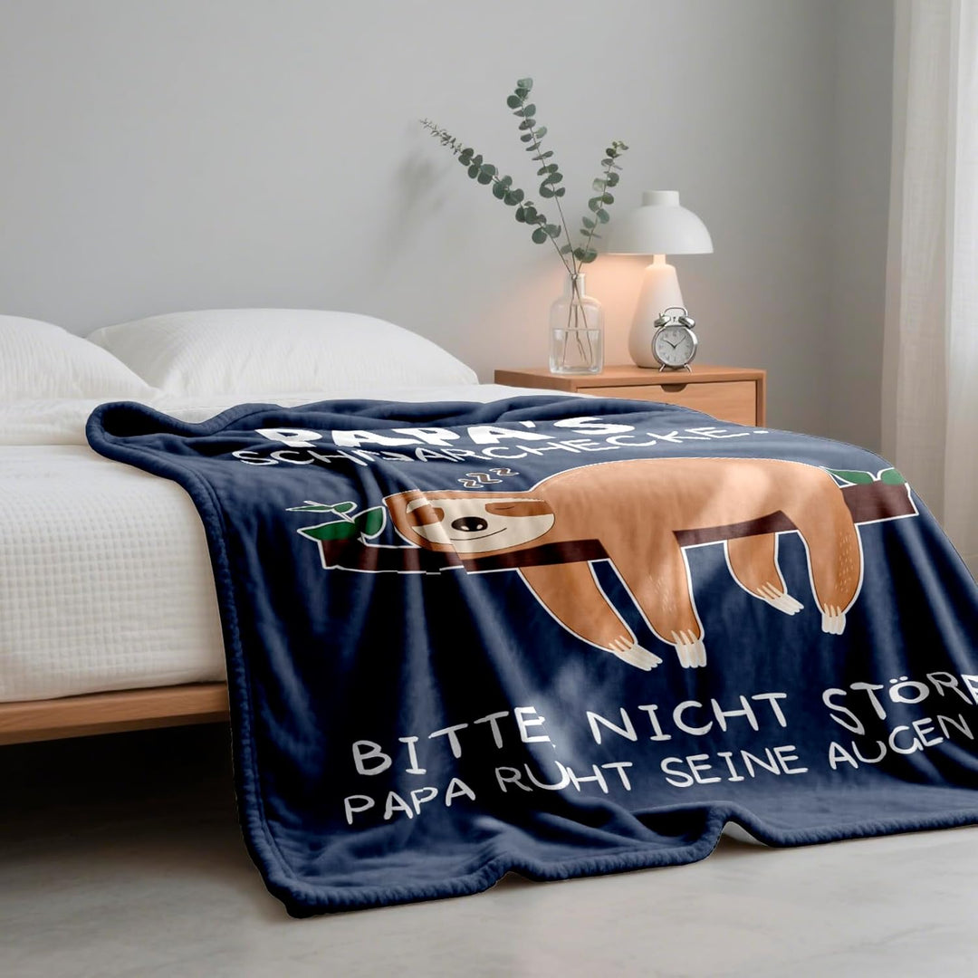 Papa Geschenk 1.3 * 1.5 M Decke Dunkelblau-papa, Dunkelblau-papa