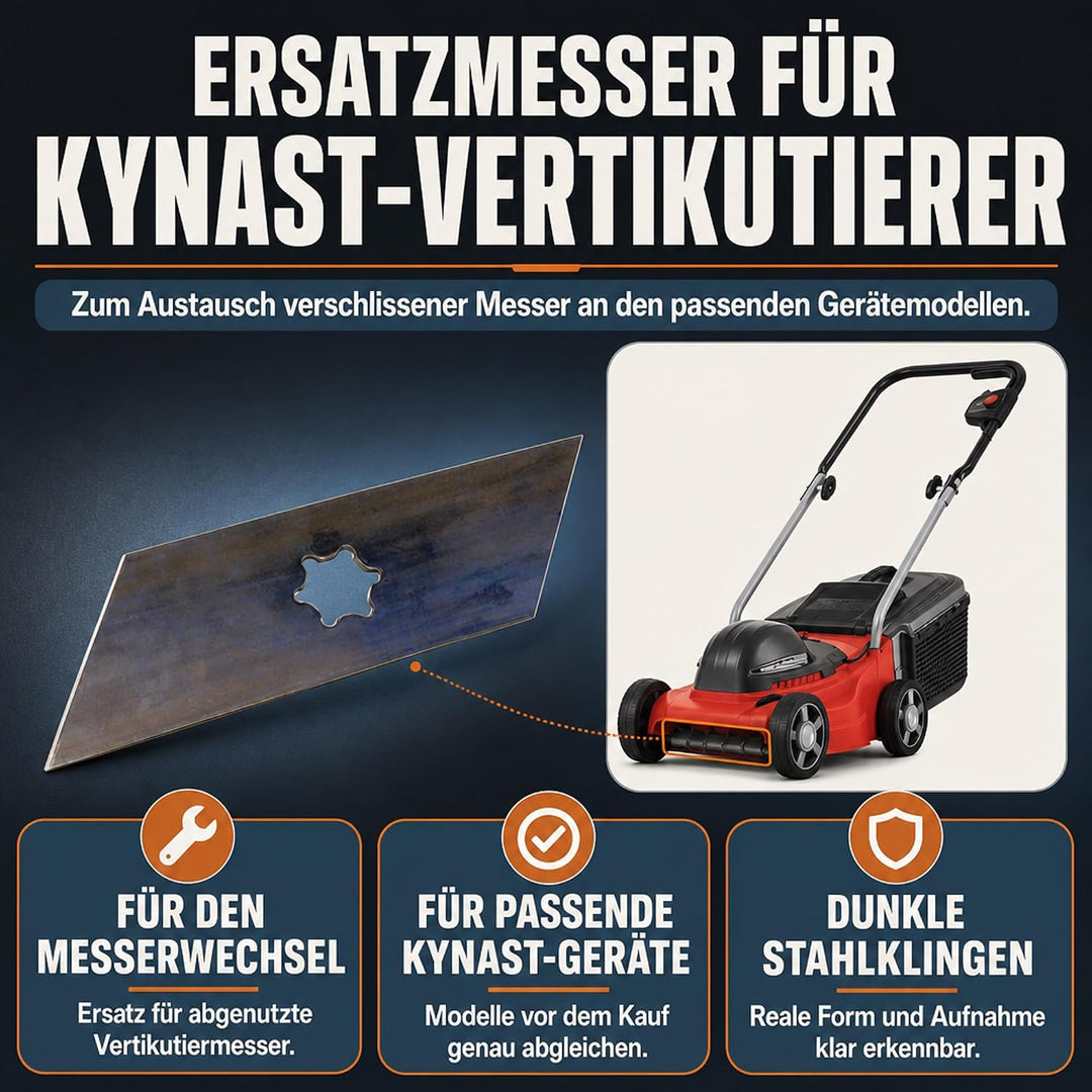 17 Vertikutiermesser für Kynast Vertikutierer 15-E403 15-E-403 35V-403 35-V-403 ersetzt 00.1857.39 1