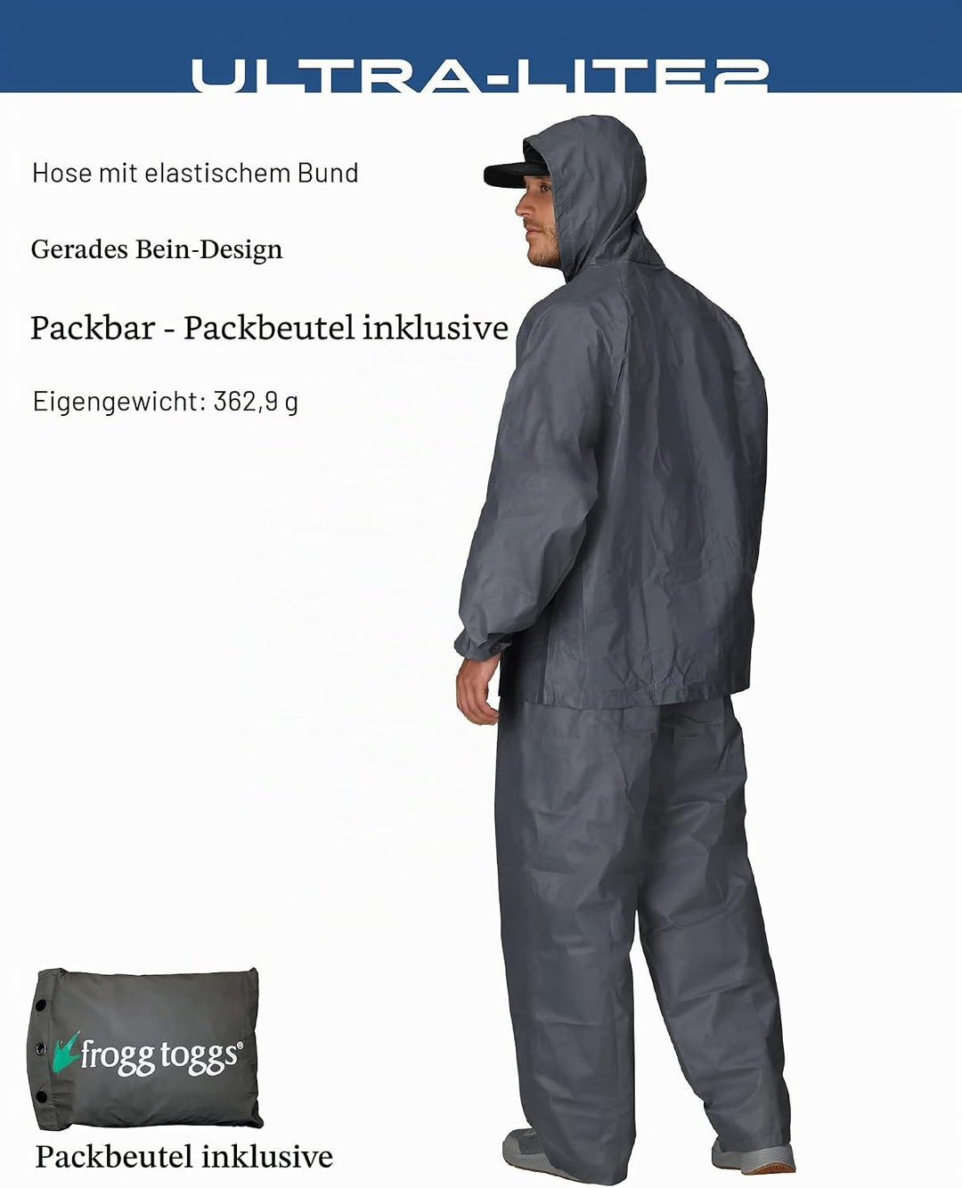 frogg toggs Herren Ultra-lite2 Wasserdichter, Atmungsaktiver Schutz-regenanzug Regenbekleidung (1er