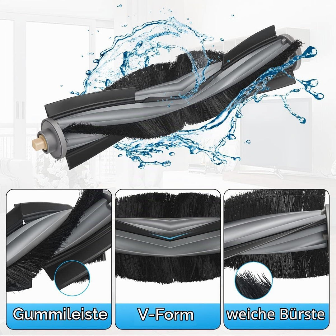 DrRobor Zubehör Kit für ECOVACS DEEBOT X1 Omni, Ersatzteile Staubbeutel, Hauptbürste, Feinstaubfilte