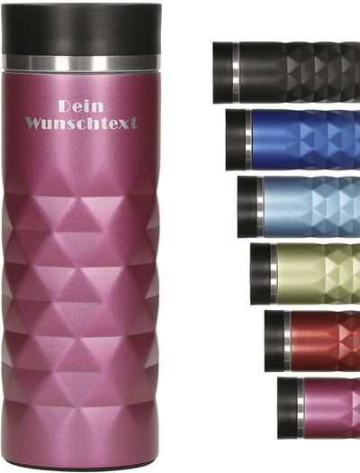 Edelstahl Thermobecher personalisiert – 100% auslaufsicherer & thermoisolierter Kaffeebecher – 450 m