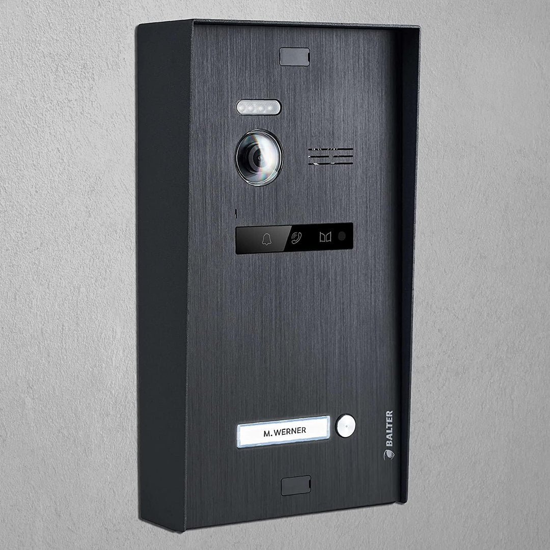 Balter EVO-HD Video Türsprechanlage, Video Türklingel mit Kamera, Mehrfamilienhaus Klingel, 7 Zoll H