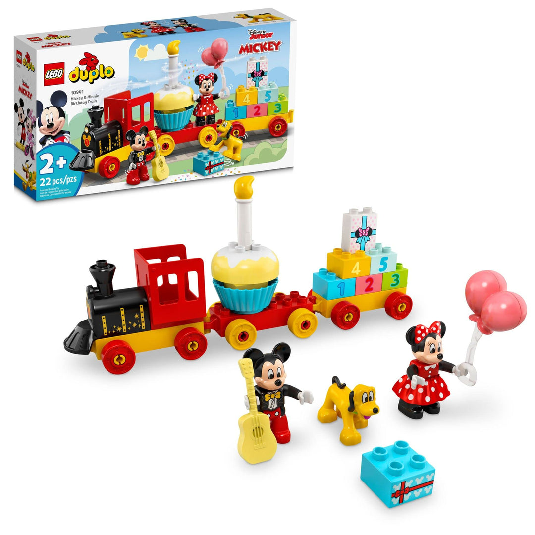 LEGO DUPLO Disney Mickey & Minnie Birthday Train 10941 Kids’ Birthday Number Train; Learning and Bui