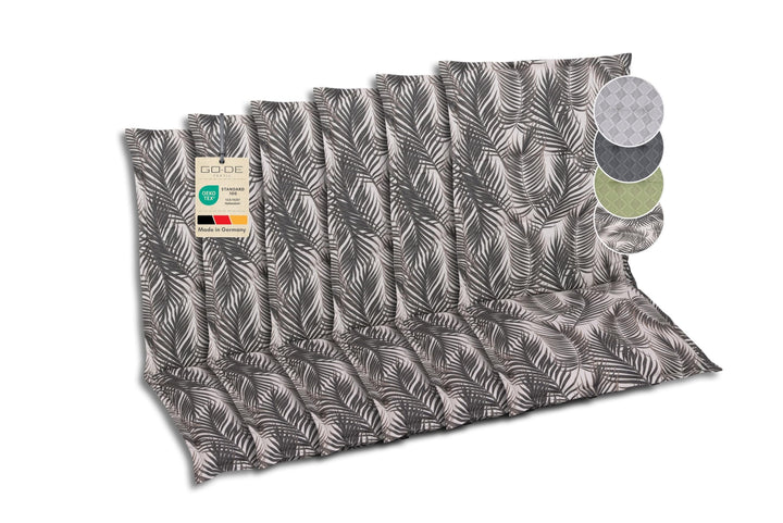 Bequeme und attraktive Polsterauflagen für Mittellehner-Gartenstühle (6er-Set, Palmy grau, Mittelleh