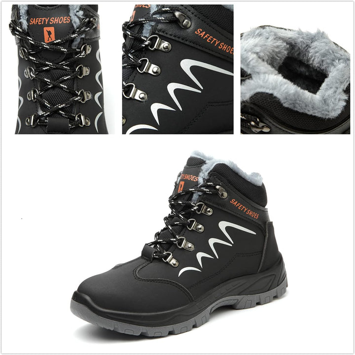 Blueskyli Sicherheitsschuhe Herren Damen Arbeitsschuhe S3 Leicht Wasserdicht Hoch Sicherheitsstiefel