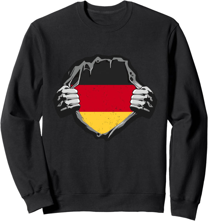 Deutschland Flagge Truhe Deutscher Patriot Sweatshirt