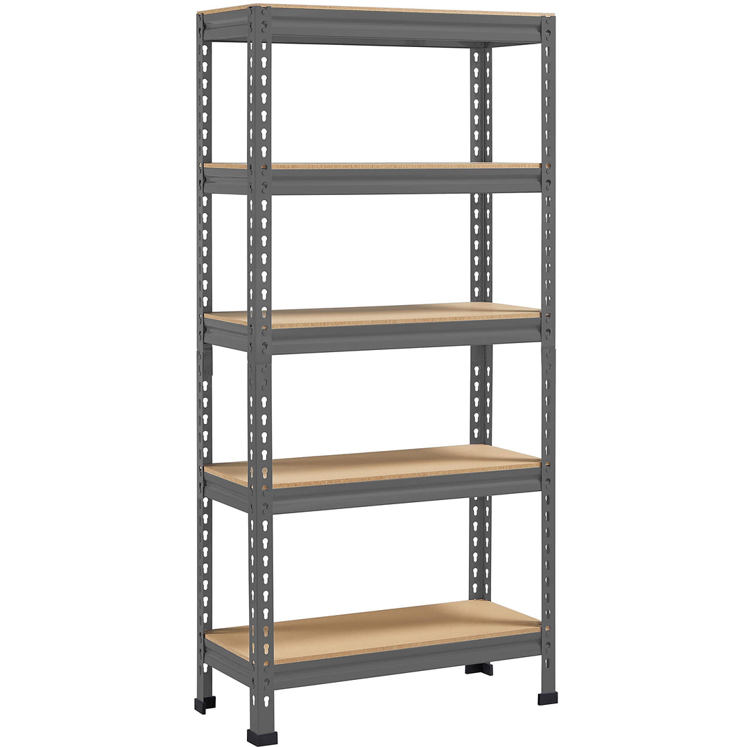 Yaheetech 5 Böden Eckregale, Lagerregale Metall, Schwerlastregale 750 KG belastbar, Kellerregal, Ste