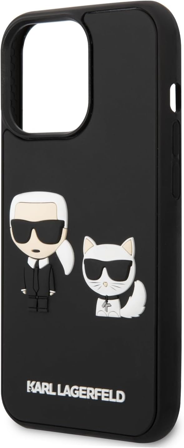 KARL LAGERFELD KLHCP14L3DRKCK hülle für iPhone 14 Pro 6,1" schwarz/Black hardcase Karl&Choupette Iko