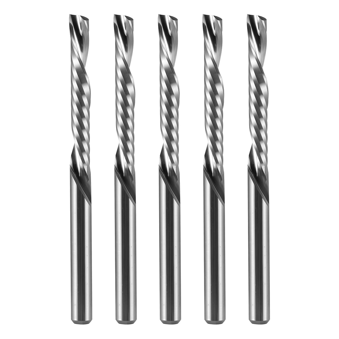 3,175 mm Zoll Down Cut Fräser Einzelflügel (O-Flute) Schaftfräser, mit 3,175 mm Schneiddurchmesser,