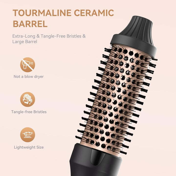 38mm Wärmebürste Thermal Brush, Thermobürste Rundbürste 120-200℃, Heat Brush Double Spannung Erhöhen