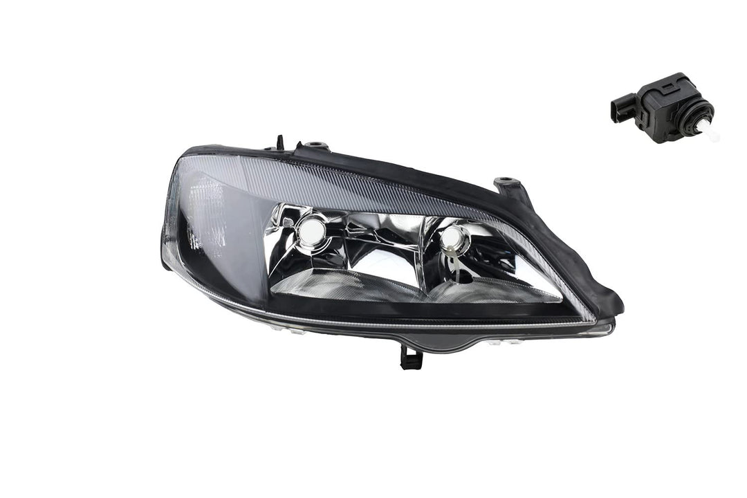 Johns, Scheinwerfer schwarz Front passend für Opel Astra G 98-05 Rechts m. Stellmotor