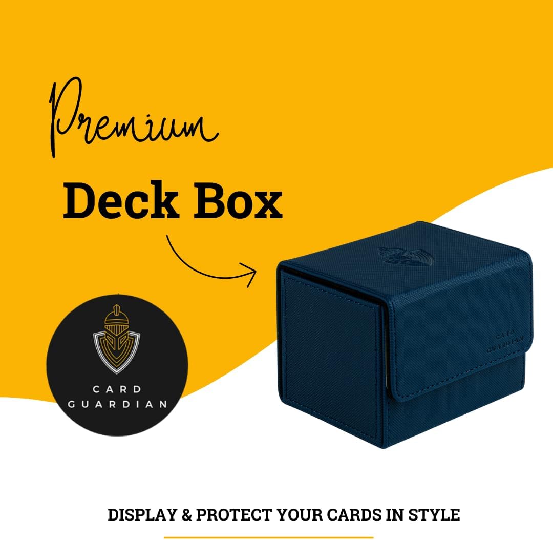 Card Guardian - Premium Sammelkarten Box für 100 Karten - ohne PVC Karten Halter für Spielkarten (Bl