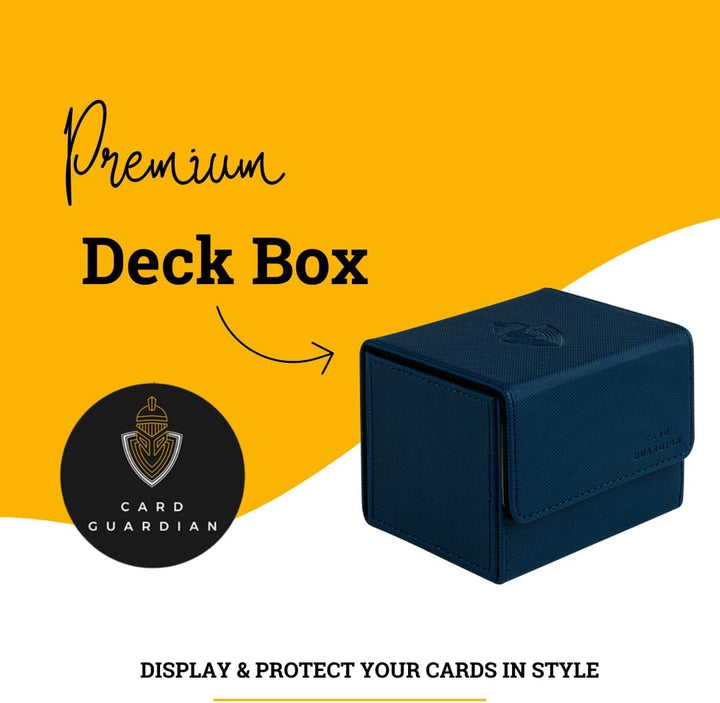 Card Guardian - Premium Sammelkarten Box für 100 Karten - ohne PVC Karten Halter für Spielkarten (Bl