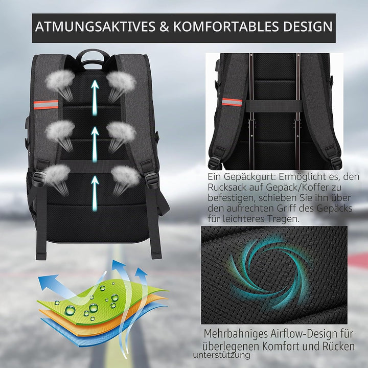 Cafele Rfid Anti-Diebstahl-Rucksack Laptop Schulrucksack Teens Bookbag Mittlerer Computerrucksack mi