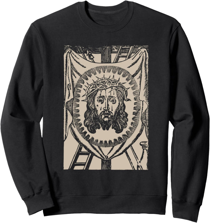 Veil of Veronica Christ Jesus Devotional Vintage Sweatshirt