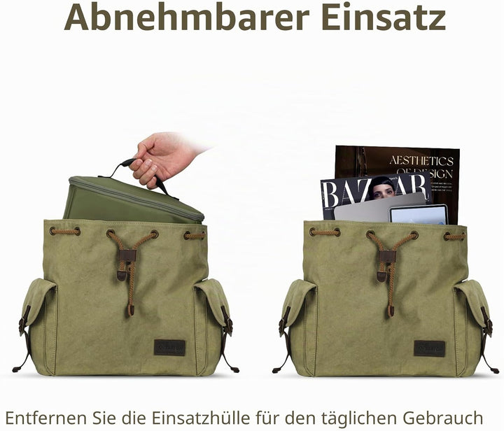 TARION Unisex Michael Kamerarucksack (1er Pack) M Grün, M Grün