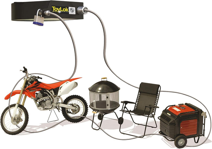 Lippert 337120 RV ToyLok Anti-Diebstahl-Gerät Nylongehäuse 4,5 m mit Vorhängeschloss Nylonhülle, Nyl