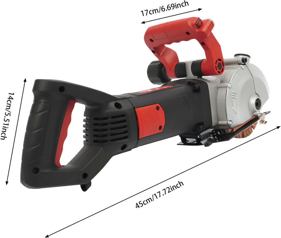 4800W Mauernutfräse Maschine mit Diamantlegierungsklingen, Einstellbarer Schlitz Elektrische Wand-Sc