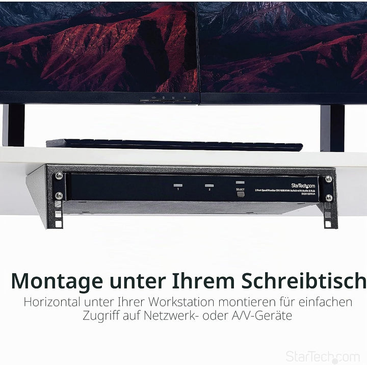 StarTech.com 2HE Vertikale Wandhalterung für Patch Panels - Stahl Rack mit Montagematerial für 19" N