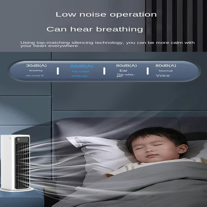 Oszillierender Turmventilator, leise, blattlos, tragbar, für Nachttisch, Boden, Schreibtisch, Wohnhe