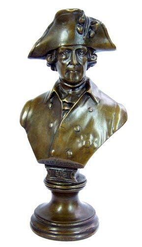 Kunst & Ambiente - Friedrich II. / der Grosse Büste/Fritz mit Kleinhut - Bronzebüste - signiert - Mi