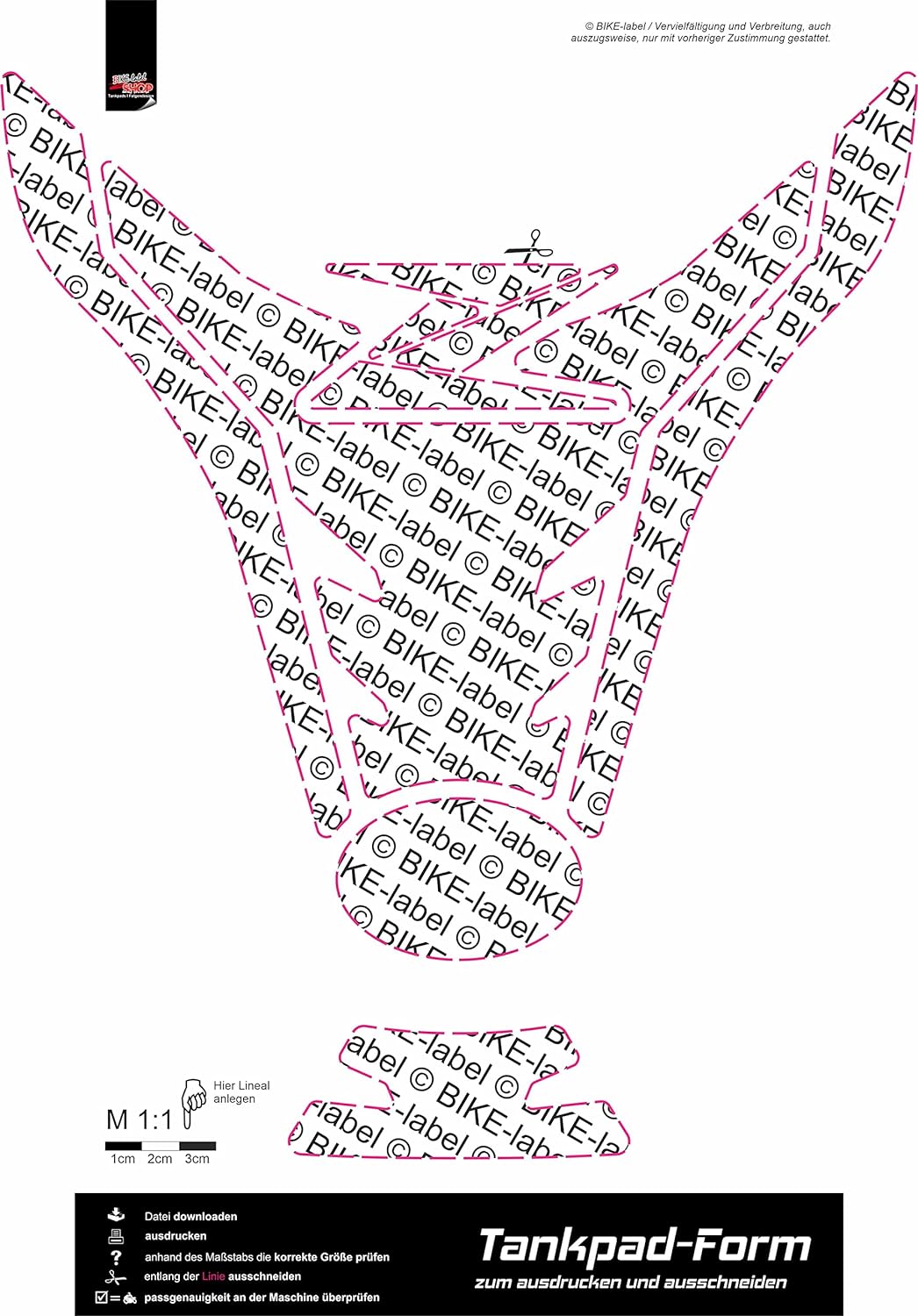 BIKE-label Tankpad Set Schutz Transparent kompatibel für Kawasaki Z900-850038VA