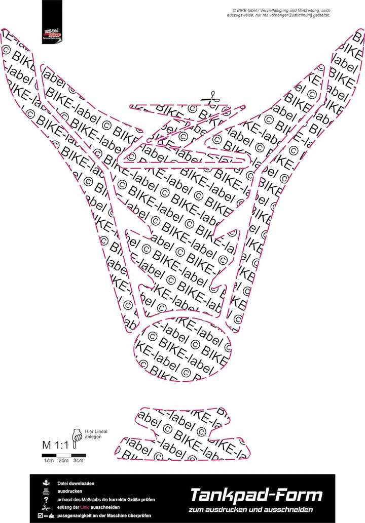 BIKE-label Tankpad Set Schutz Transparent kompatibel für Kawasaki Z900-850038VA