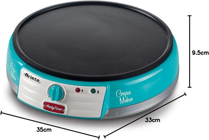 ARIETE 202/01 Partytime crepe maker 1000 W Turquoise Hellblau, Hellblau