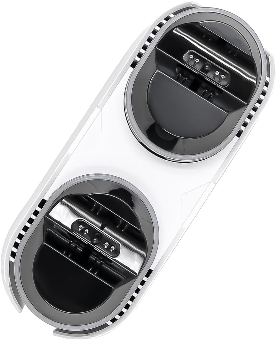 POFET PS5 Schnellladestation für PS5 DualSense Controller Ladestation mit RGB-LED-Lichtanzeigen, Tri