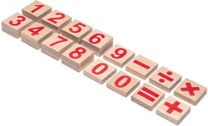 Natureich Montessori Mathematik Spielzeug Material aus Holz Einmaleins Spiel zum Zahlen 1x1 Addition