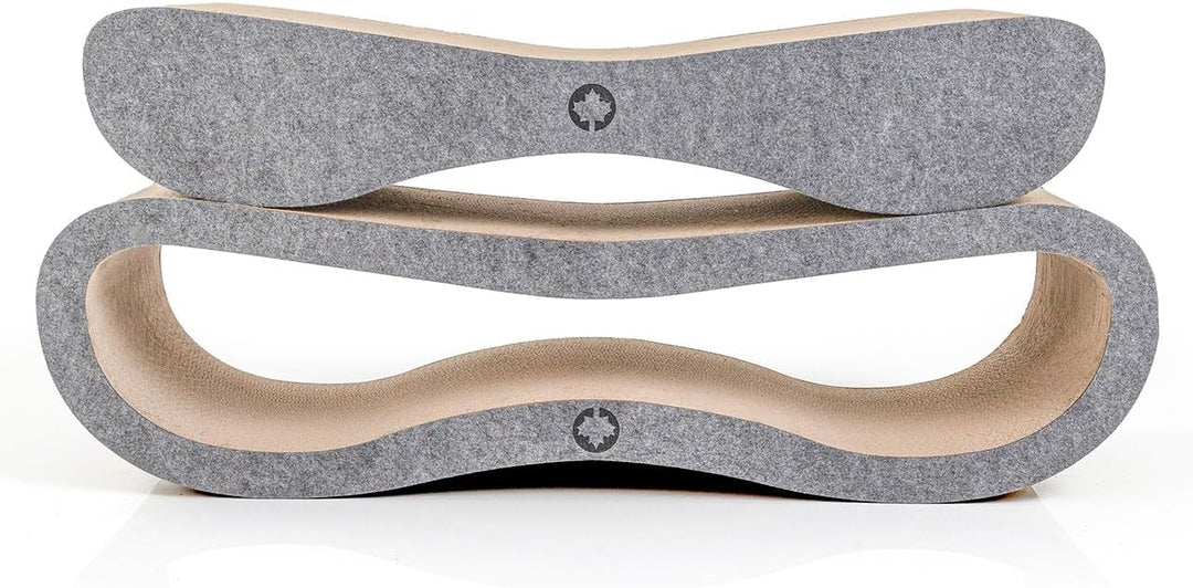 CanadianCat Company | Kratzbrett Set Orbit &amp; Satellite 2.0 mit Filz-Front - Kratzmöbel aus Wellpappe