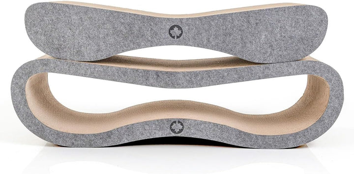 CanadianCat Company | Kratzbrett Set Orbit &amp; Satellite 2.0 mit Filz-Front - Kratzmöbel aus Wellpappe