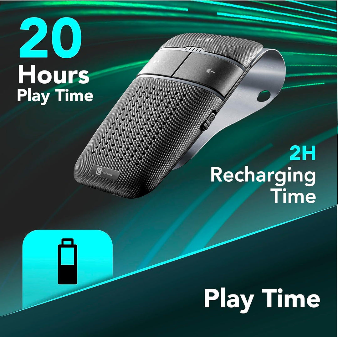 Cellularline Easy Drive - Bluetooth-Auto-Freisprecheinrichtung mit Dualphone-Funktion - Sprechzeit 2