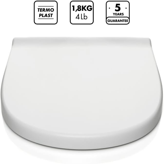 TATAY Optima Merida Universal WC-Sitz, Thermoplast, Form D, gedämpfter Sturz, abnehmbar, antibakteri