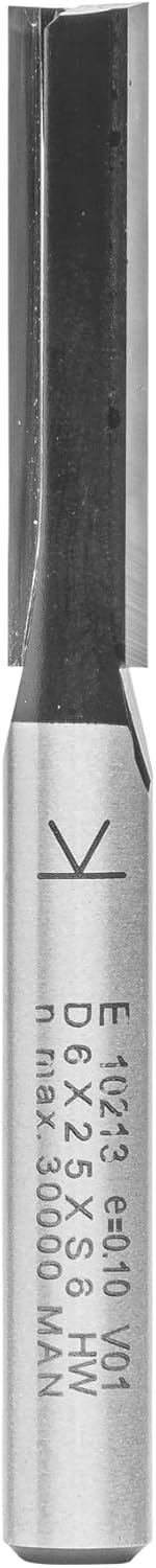 ENT 10213 Nutfräser HW, Schaft (S) 6 mm, Durchmesser (D) 6 mm, NL 25 mm, SL 32 mm, GL 61 mm D=6 / NL