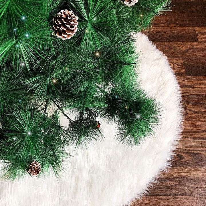 78cm Weihnachtsbaum Röcke Weiss Plüsch Weihnachtsbaum Rock Gross Weisser Rund Weihnachtsbaumdecke Fe