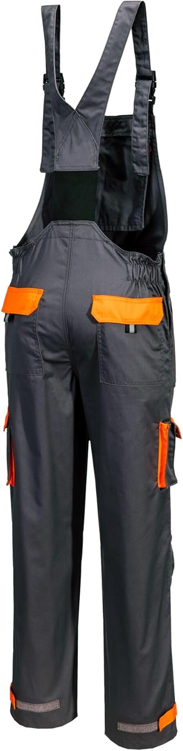 Portwest TX12 Herren Texo Kontrast Latzhose Arbeitslatzhose Grau 3XL, Grau 3XL