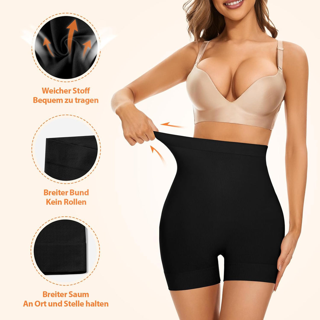 SIMIYA Bauchweg Unterhose Damen Hohe Taille Shapewear Leichte Bauchkontrolle Nahtlose Miederhose Leg