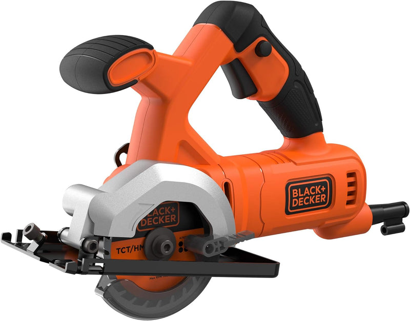 Black+Decker Kompakt-Handkreissäge (400 Watt, mit Zweithandgriff, werkzeuglose Schnitttiefenverstell