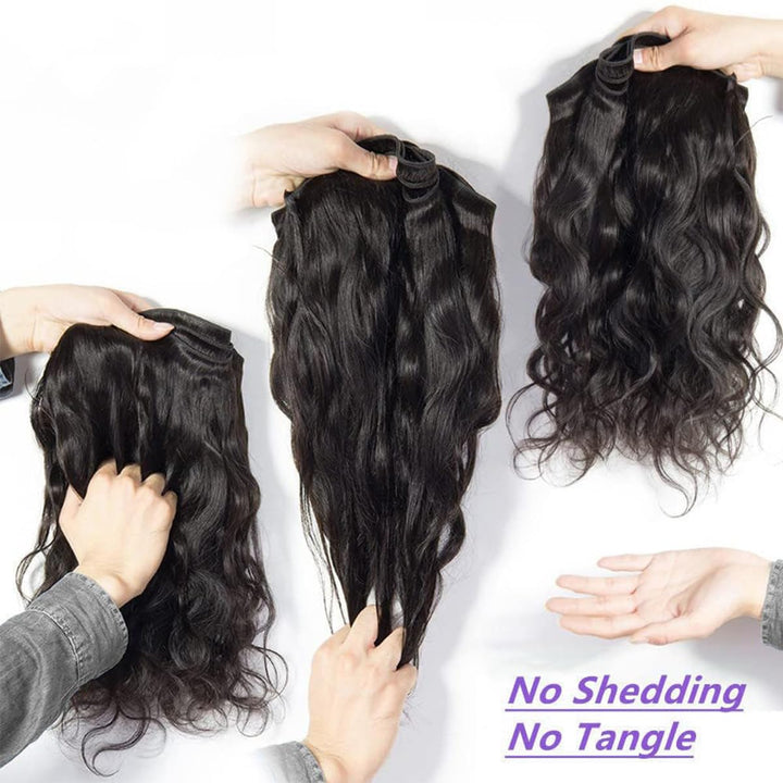 Body Wave Bundles Human Hair Echthaar Tressen Extensions Menschliches Haar Extensions 3 Bundles 100g