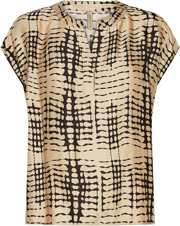 SOYACONCEPT Damen Blouse, Sand Combi