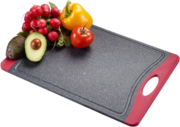 Westmark Schneid/Messer-Set 5-tlg, 1 grosses Schneidbrett und 4 Messer, Schneidbrett 37 x 25,5 cm, C