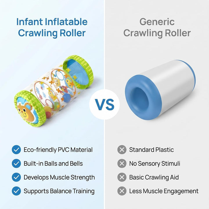 VGEBY Baby-Krabbelroller, Mehrzweck-Roller für die Frühe Entwicklung, Baby-Anfänger-Krabbelspielzeug