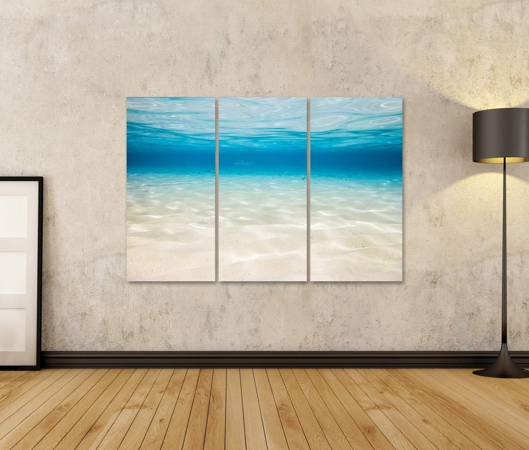 islandburner Bild auf Leinwand Unterwasserlagune Hintergrund Hintergrund Sandiger Meeresboden Wandbi