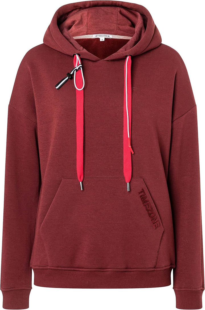 Timezone Damen Sporty Hoodie Kapuzenpullover XS Barolo Red, XS Barolo Red